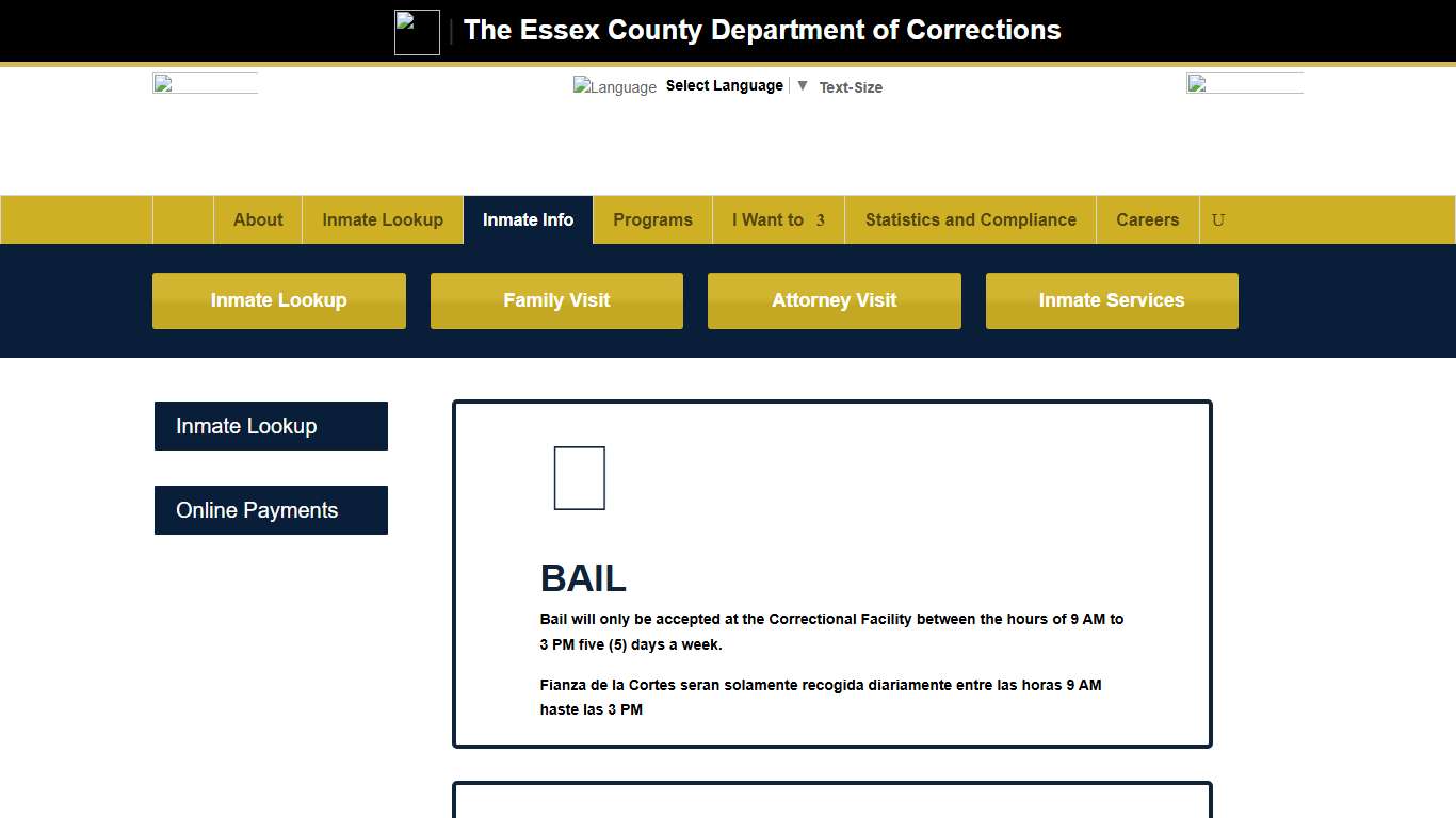 Inmate Info | Department of Correction